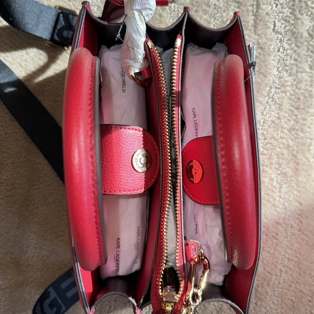 Karl Lagerfeld Paris Leather Satchel - Picture 13 of 13